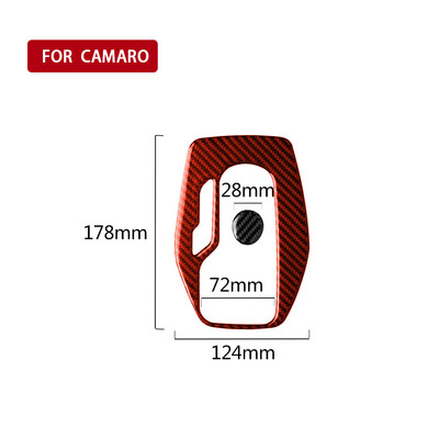 Αυτοκόλλητο αυτοκόλλητο διακοσμητικό κάλυμμα αλλαγής ταχυτήτων για Chevrolet Camaro 2017 2018 2019 Αξεσουάρ εσωτερικού αυτοκινήτου Carbon Fiber