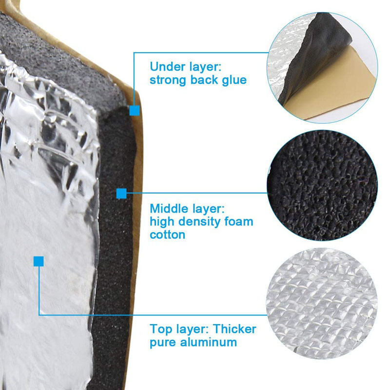 Automobilio aliuminio folija garso izoliacija šilumos izoliacija automobilio variklio garso izoliacija garso izoliacija šilumos izoliacija automobilio gaisro padas