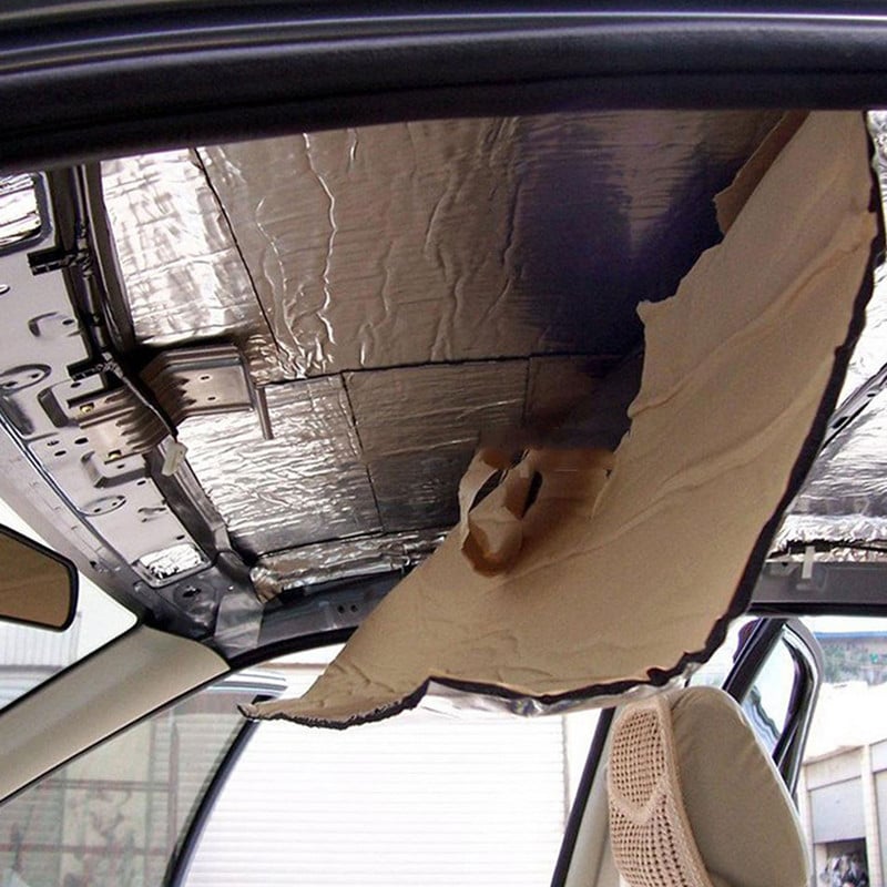 50*200CM 5/10mm aluminijska folija prigušivač zvuka izolacija prostirka buke toplinski štit izolacija automobil prigušivač pjena pamuk zvuk