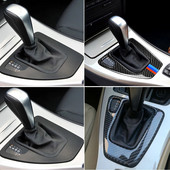 Automašīnas pārnesumu pārslēgšanas paneļa kloķa vāks oglekļa šķiedras auto kastes salona uzlīmes BMW E90 E92 E93 2005-2012 Jauns