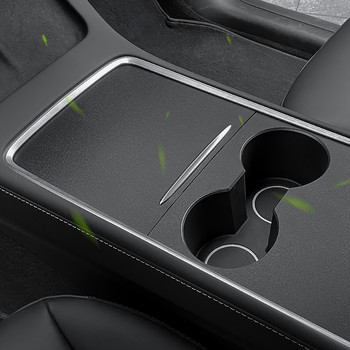 2PCS Стикер на централния контролен панел на интериора на автомобила за Tesla Model y Стикер на капака на централната конзола 2021 за tesla Model 3 Защитен