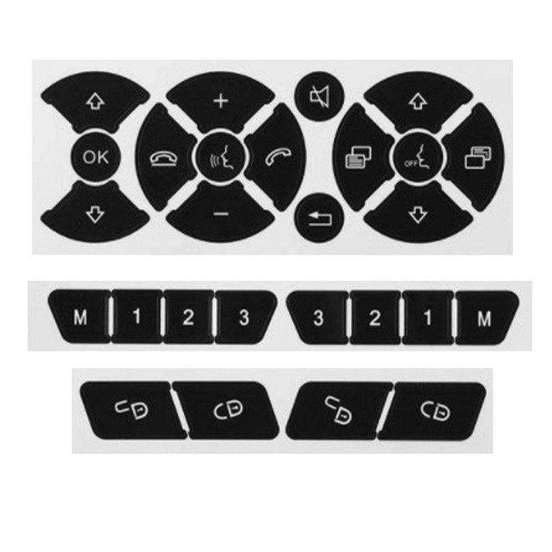 Automobilio oro kondicionavimo kintamosios srovės valdymo radijo prietaisų skydelio mygtuko remonto lipduko apdailos lipdukas, skirtas Mercedes-Benz W204 C300 2007-2014 m.