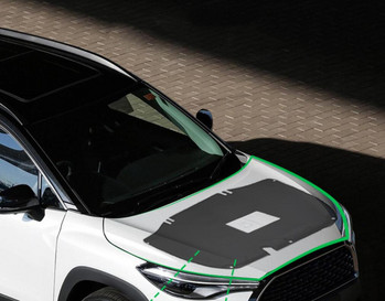 Μπροστινή κουκούλα αυτοκινήτου Κινητήρας Ηχομόνωση Θερμότητας Βαμβάκι Ηχομονωτικό Ματ Κάλυμμα Αφρού Για Toyota Corolla 2014-2018