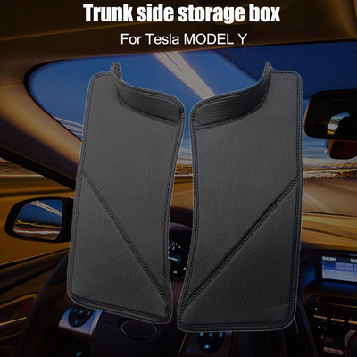 2Pcs Car Rear Door Sill Protector For Tesla Model Y Leather Rear Seat Anti-dirty Mat Anti Kick Pad Door Sill Strip