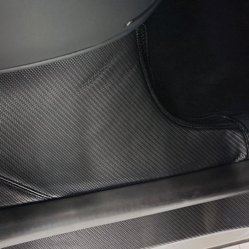 2 τμχ Προστατευτικό μαρσπιέ πίσω πόρτας αυτοκινήτου για Tesla Model Y Δερμάτινο πίσω κάθισμα Αντι-βρώμικο χαλάκι Αντικραδασμικό λουράκι μαρσπιέ πόρτας