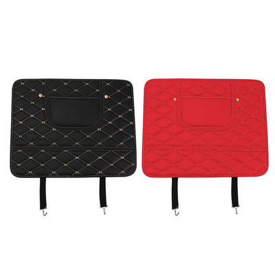 Fekete/piros hátsóülés Chick Guard prémium bőr ülésvédő szőnyeg belső stílushoz illeszkedő Tesla Model 3 2016-2022