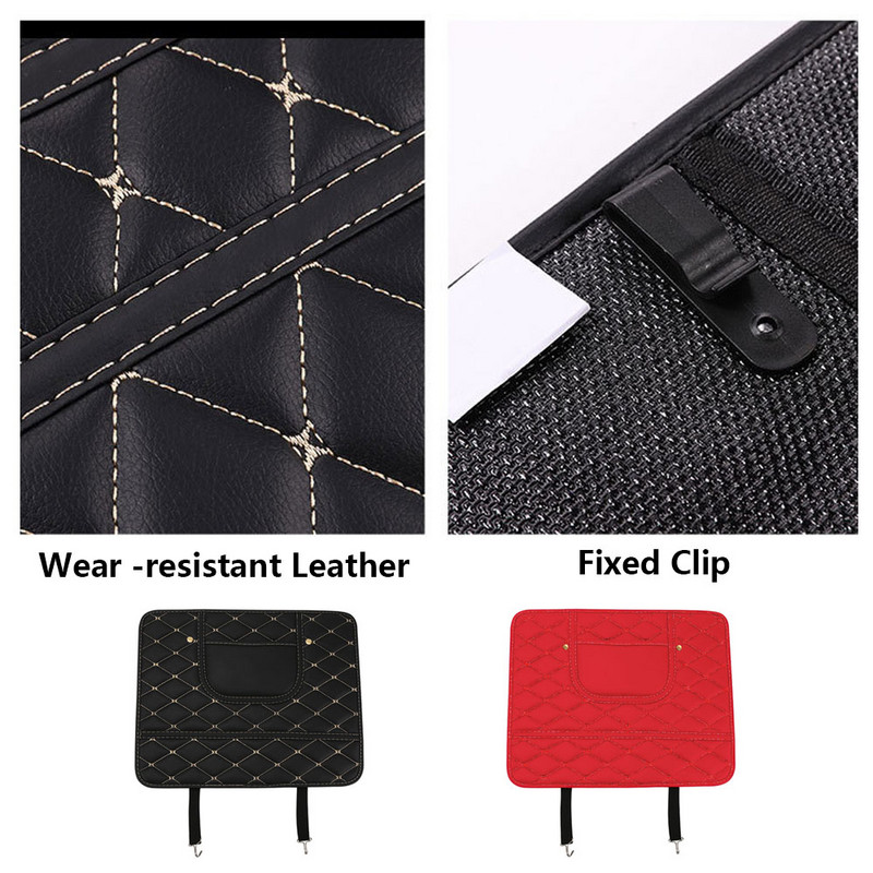 Juodos/raudonos galinės sėdynės vaiko apsauga nuo smūgių aukščiausios kokybės odinės sėdynės apsaugos kilimėlis.