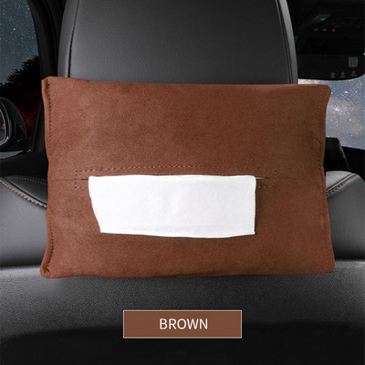 Prikladna za Porsche auto viseća kutija za maramice novi Cayenne Taycan Panamera Macam flip krznena torba za maramice