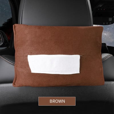 Prikladna za Porsche auto viseća kutija za maramice novi Cayenne Taycan Panamera Macam flip krznena torba za maramice