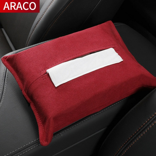 Prikladna za Porsche auto viseća kutija za maramice novi Cayenne Taycan Panamera Macam flip krznena torba za maramice