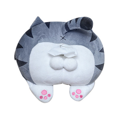Radoša karikatūra papīra salvešu auduma kastīte dzīvnieku audu salvešu papīra kastīte Cute Cat salvešu turētājs pārnēsājams salvešu kastes vāks