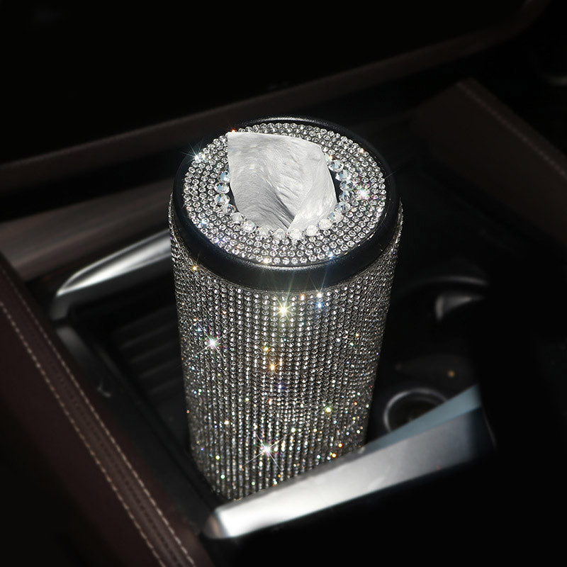 Creative Bling Car Crystal Diamond Cutie de șervețele Diamante Tub pentru prosop de hârtie Home Office Car Strass Cutie de hârtie absorbantă Fete Femei