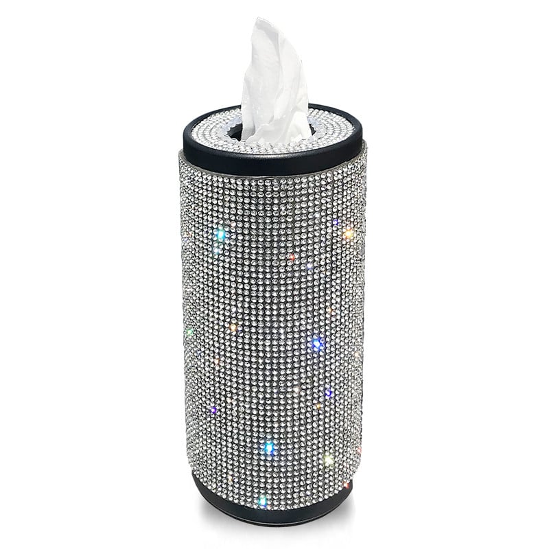 Creative Bling Car Crystal Diamond Cutie de șervețele Diamante Tub pentru prosop de hârtie Home Office Car Strass Cutie de hârtie absorbantă Fete Femei