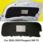 1 db 2012-2019-es Peugeot 308 T8 T9 motorháztetőhöz, motor hő-hangszigetelő alátét pamut hangszigetelő szőnyeg