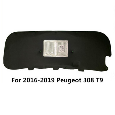 1 db 2012-2019-es Peugeot 308 T8 T9 motorháztetőhöz, motor hő-hangszigetelő alátét pamut hangszigetelő szőnyeg
