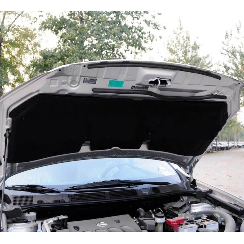 Autótartozékok Szigetelő pamut első motorháztető párna Hangszigetelő hőszigetelő szőnyeg burkolat illik Nissan Qashqai 2008-2015