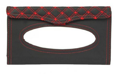 Tissue doboz fedele Autós napellenző Sebességtartó doboz Autós kiegészítők tartó Papír szalvéta csipesz- PU bőr tok 22*12cm papírzsebkendő tok