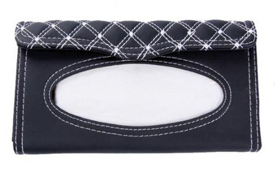 Tissue doboz fedele Autós napellenző Sebességtartó doboz Autós kiegészítők tartó Papír szalvéta csipesz- PU bőr tok 22*12cm papírzsebkendő tok
