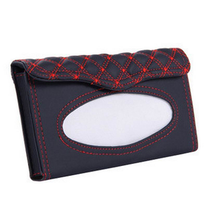 Tissue doboz fedele Autós napellenző Sebességtartó doboz Autós kiegészítők tartó Papír szalvéta csipesz- PU bőr tok 22*12cm papírzsebkendő tok