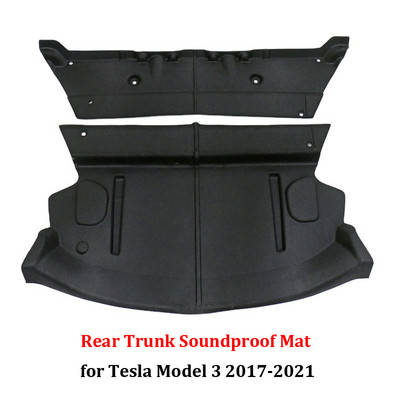 Hátsó csomagtartó hangszigetelt Tesla Model 3-hoz Első csomagtartó hangszigetelő pamut párna védőlemez hangszigetelő lemez hangszigetelés
