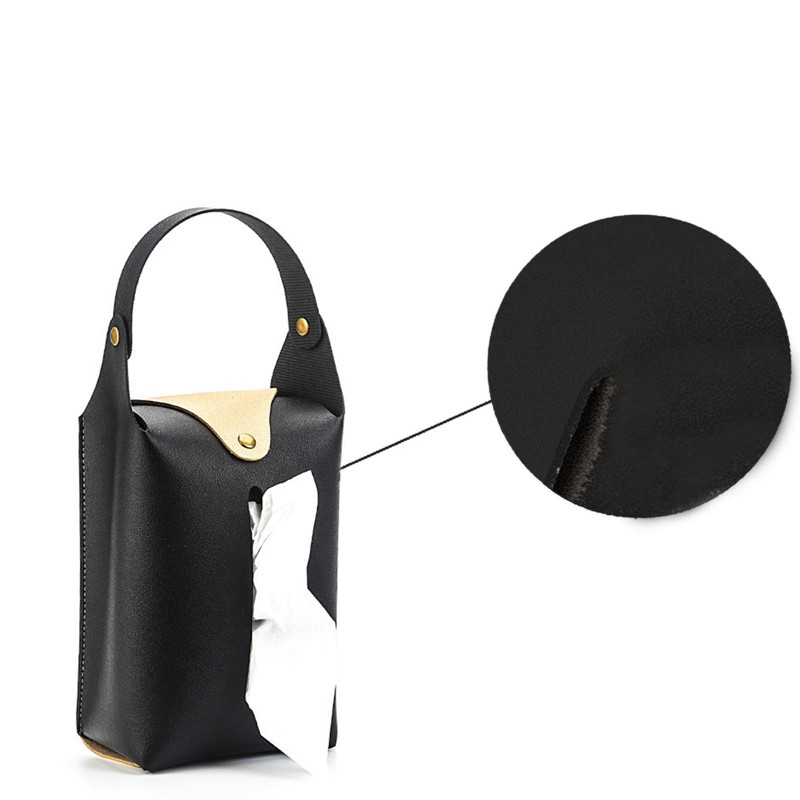 Navlaka za kutiju za maramice od meke PU kože, sklopiva kutija za maramice, držač za salvete za dnevnu sobu, kuhinju, kutije za maramice koje se mogu objesiti