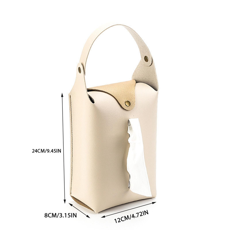 Navlaka za kutiju za maramice od meke PU kože, sklopiva kutija za maramice, držač za salvete za dnevnu sobu, kuhinju, kutije za maramice koje se mogu objesiti