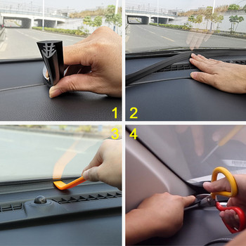 Автомобилни антишумни звукоизолиращи прахоустойчиви уплътнителни ленти за предното стъкло на таблото на автомобила Автоаксесоари за Kia Morning Picanto 2017-2022