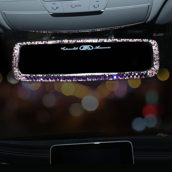 2022 Diamond Автоматично огледало за обратно виждане Капак за момичета Капак за огледало за кола с Rainstone Bling Car Accesiores Интериор за жени