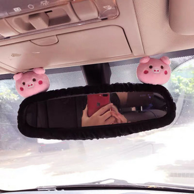 Ženski automobilski retrovizor, ukrasni ukras, plišana mačka, svinja, ljubavni dodaci za automobile