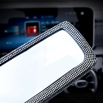 Εσωτερικό κάλυμμα καθρέπτη αυτοκινήτου Universal Auto Rearview Mirror Bling Rhinestone Luxury κάλυμμα καθρέπτη επιφανείας Αξεσουάρ αυτοκινήτου