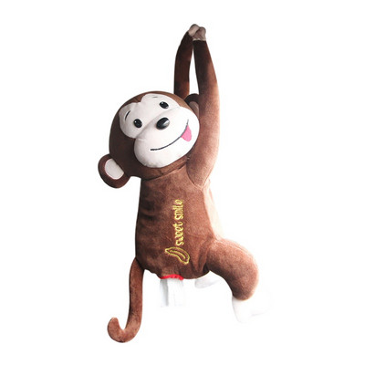 Prijenosna slatka životinjska papirna kutija Crtani majmun Kućni ured, auto, viseća papirnata kutija za salvete