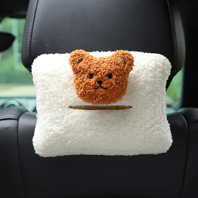 Slatka crtana lutka Cvijeće Plišana automobilska kutija za maramice Viseći držač ubrusa za stražnje sjedalo automobila Naslon za glavu Naslon za ruke Organizator za pohranu papira