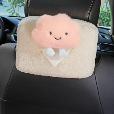 Slatka crtana lutka Cvijeće Plišana automobilska kutija za maramice Viseći držač ubrusa za stražnje sjedalo automobila Naslon za glavu Naslon za ruke Organizator za pohranu papira