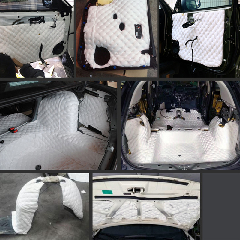 Bumbac izolat fonic pentru mașină Autoadeziv pentru izolare fonică Bumbac Auto Camioane Anti-zgomot Căptușeală pentru întregul vehicul Placă de frunze Ușă Dezgomot