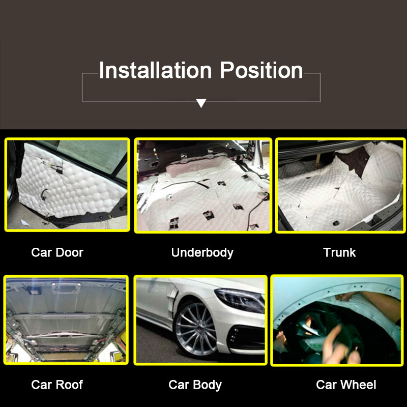 Bumbac izolat fonic pentru mașină Autoadeziv pentru izolare fonică Bumbac Auto Camioane Anti-zgomot Căptușeală pentru întregul vehicul Placă de frunze Ușă Dezgomot