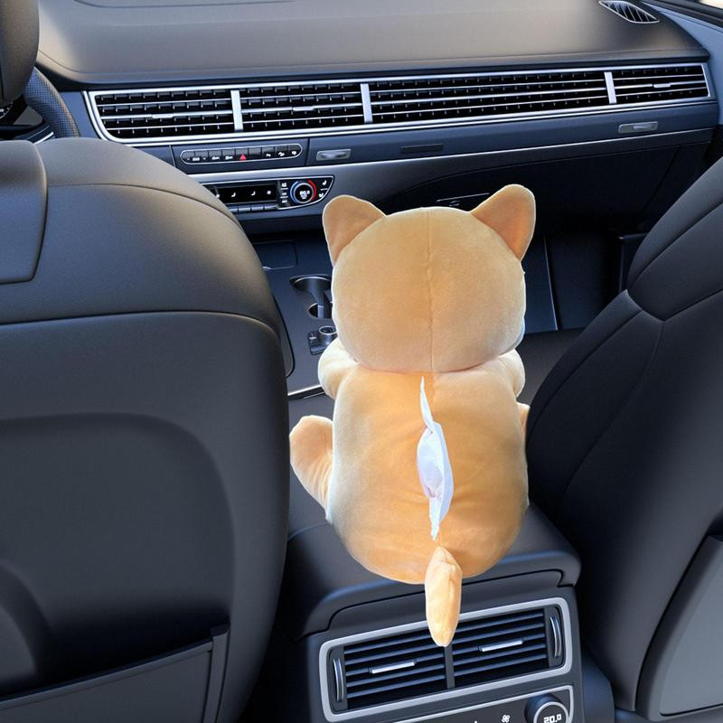 Držač kutije za maramice za svjetiljku u automobilu/Shiba Inu papirnate ručnike Kutija za salvete Držač za maramice za lice Dozator kućni ured Auto maramice