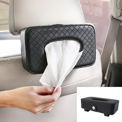 Κάλυμμα Car Tissue Box Κάλυμμα Sun Visor Καρέκλα Πίσω Κρεμαστό Τύπος Tissue Box Μπράτσο Κουτί Πετσέτα Tissue Auto Εσωτερικά Αξεσουάρ PU Δέρμα