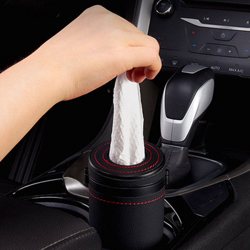 Car Tissue Box Δερμάτινο Pull Paper Bucket Break Window Φορητή αυτόματη στρογγυλή βάση χαρτοπετσέτας σωλήνα για φορτηγό αυτοκινήτου