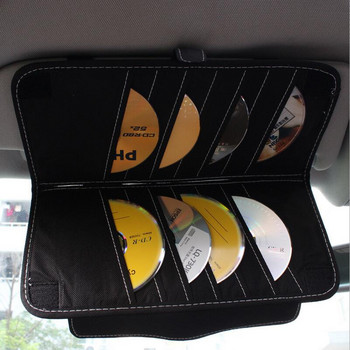 BROSHOO 2 in 1 Car Sun Visor Tissue Box Holder 14 Disc Tidy Sleeve Θήκη κάρτας CD DVD Αξεσουάρ εσωτερικού αυτοκινήτου Στυλ