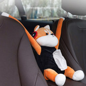 Kutija za vrećice za automobilske maramice Pumpanje Naslon sjedala automobila Viseća kutija za naslon za ruke Kreativni crtani film Slatka mreža Crveni pribor za unutrašnjost automobila KOQYOX