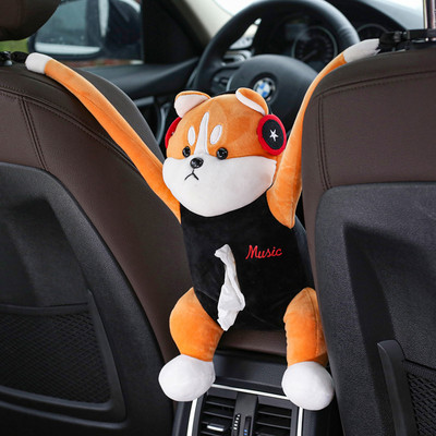 Kutija za vrećice za automobilske maramice Pumpanje Naslon sjedala automobila Viseća kutija za naslon za ruke Kreativni crtani film Slatka mreža Crveni pribor za unutrašnjost automobila KOQYOX