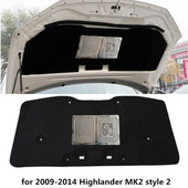 1 tétel 2009-2014 Toyota Highlander 2th MK2 autó motorháztető hangszigetelő pamut hangszigetelő burkolathoz