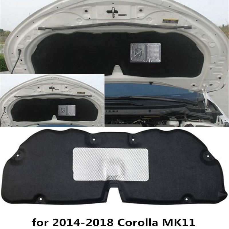 1Szett 2004-2021 Toyota Corolla 9. 10. 11. 12. MK9 10 11 12 Autó motorháztető motor hő-hangszigetelő alátét pamut hangszigetelő