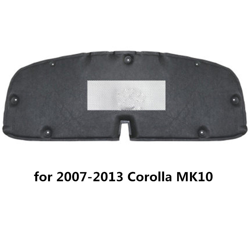 1Szett 2004-2021 Toyota Corolla 9. 10. 11. 12. MK9 10 11 12 Autó motorháztető motor hő-hangszigetelő alátét pamut hangszigetelő