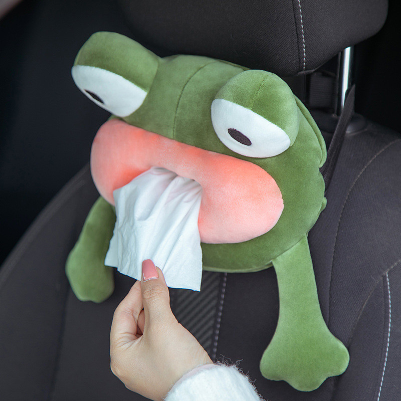 Monster autós akasztós papírszalvéta szövettartó doboztartó Hordozható papírdoboz béka design kreatív szalvétatartó autósüléshez