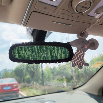 Интериор на автомобила Капак на огледалото за обратно виждане Сладка креативна корейска личност, реверсираща анимационна висулка, обратна декорация