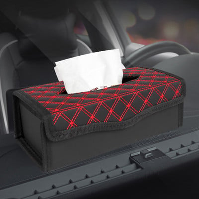 Creative Car Tissue Box Πτυσσόμενο Car Tissue Auto Interior Storage Mask Storage Box Διακόσμηση για Universal Car Accessories