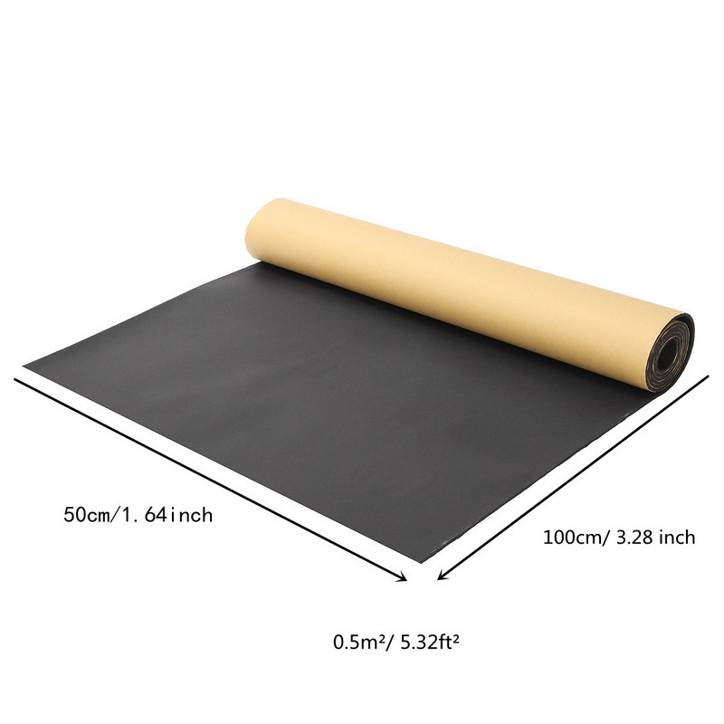 50*100CM 3mm 5mm 10mm autó hangszigetelő tompító autó teherautó zajcsillapító motorháztető hangszigetelő pamut hőzárt cellás hab