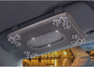 1 kom. Papir za automobile s kutijom za marame od kristala krizanteme, kutija, dodaci za unutarnje uređenje za vrstu štitnika za sunce