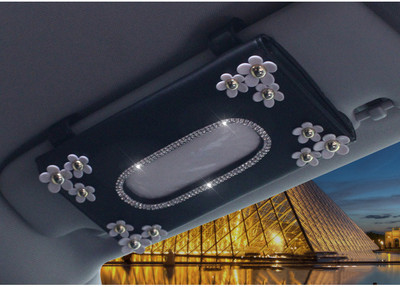 1 kom. Papir za automobile s kutijom za marame od kristala krizanteme, kutija, dodaci za unutarnje uređenje za vrstu štitnika za sunce